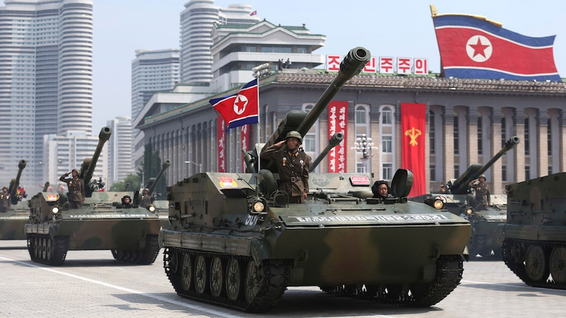 Illustration for article titled The Retro-Futuristic Spectacle of Military Parades in North Korea